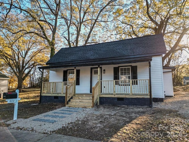 bungalow-style home featuring a porch