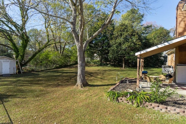 view of yard with a patio