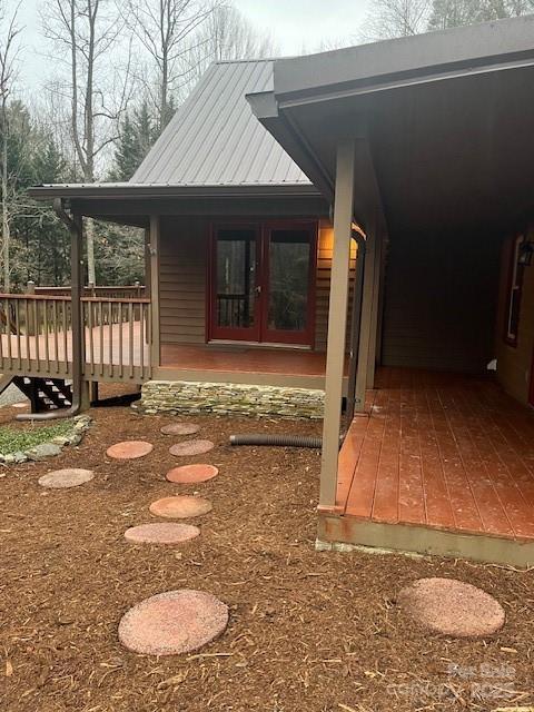 exterior space with french doors