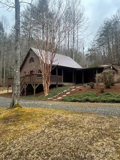 exterior space with a wooden deck