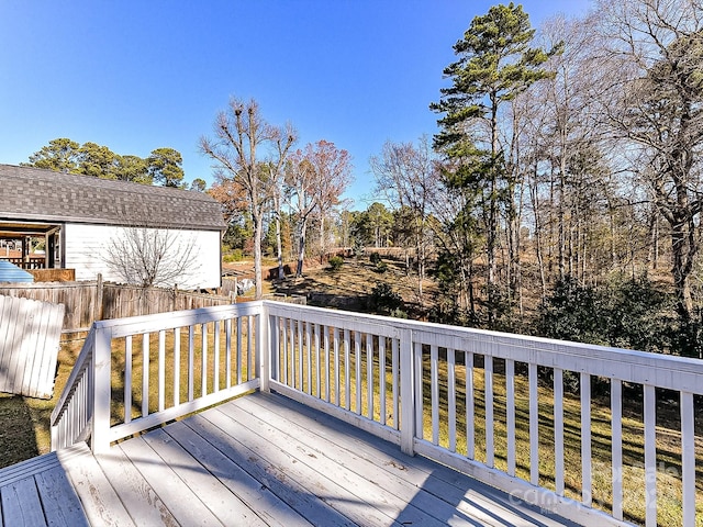 view of wooden terrace