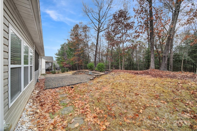 view of yard featuring a patio