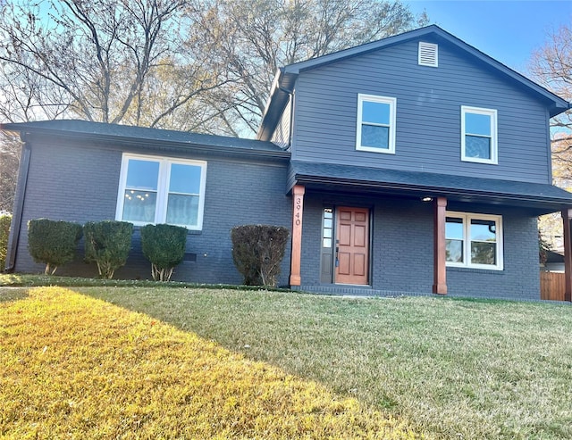 view of front property with a front yard