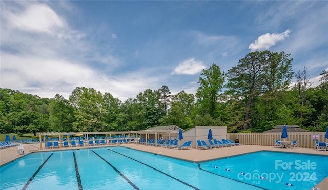 view of pool