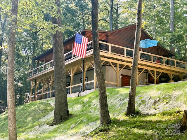 229 Seton Rd, Lake Lure, NC 28746 - back of house featuring a deck