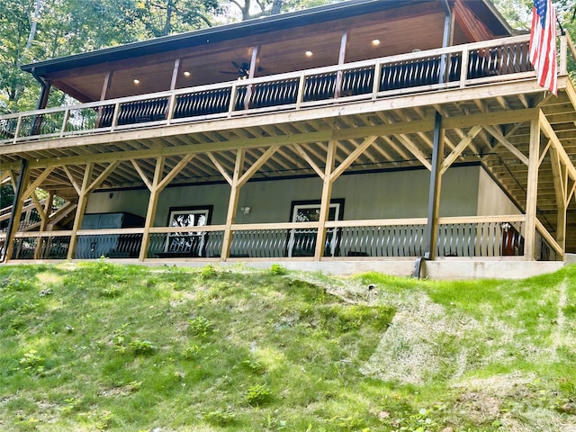 229 Seton Rd, Lake Lure, NC 28746 - rear view of house with a deck