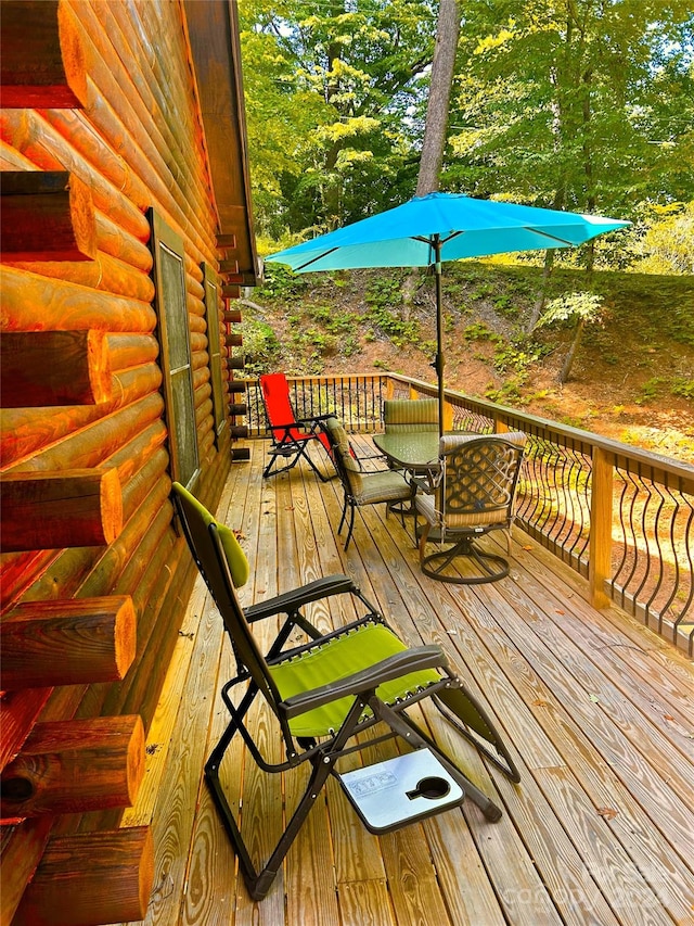 229 Seton Rd, Lake Lure, NC 28746 - view of wooden terrace