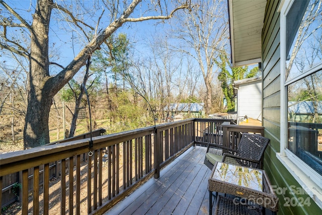 view of wooden deck