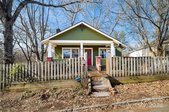 bungalow-style house featuring a porch