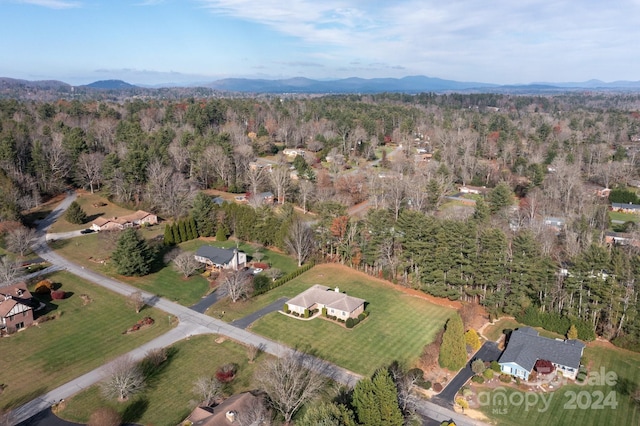 aerial view featuring a mountain view