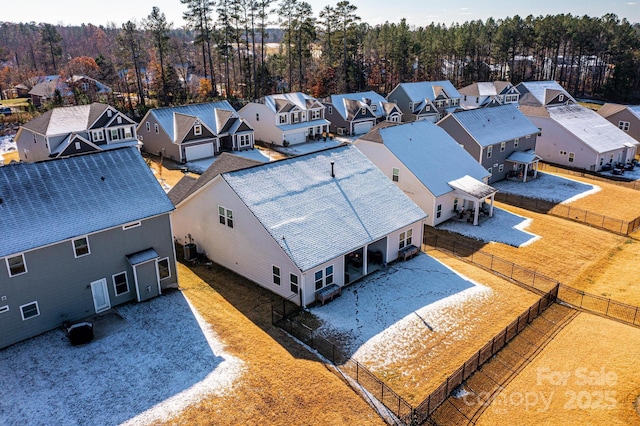 drone / aerial view with a residential view