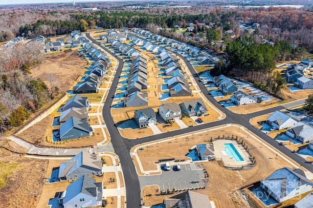 aerial view featuring a residential view