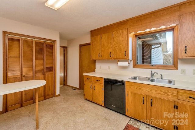 kitchen featuring dishwasher and sink