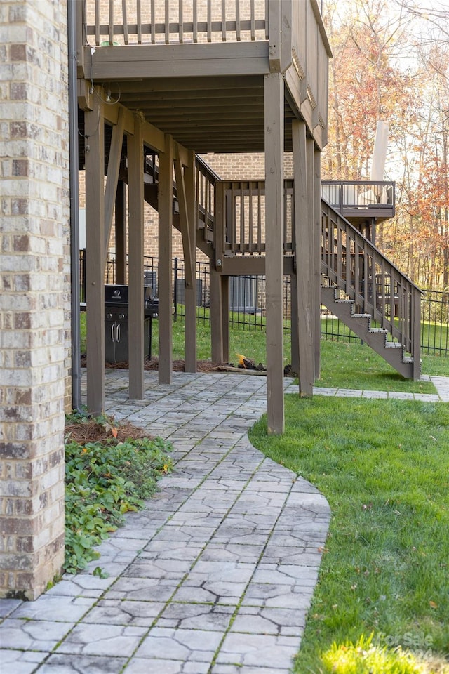 view of patio / terrace with a wooden deck