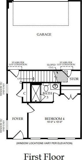 4003 Bourne Ct Lot 41, Charlotte, NC 28262 - home floor plan