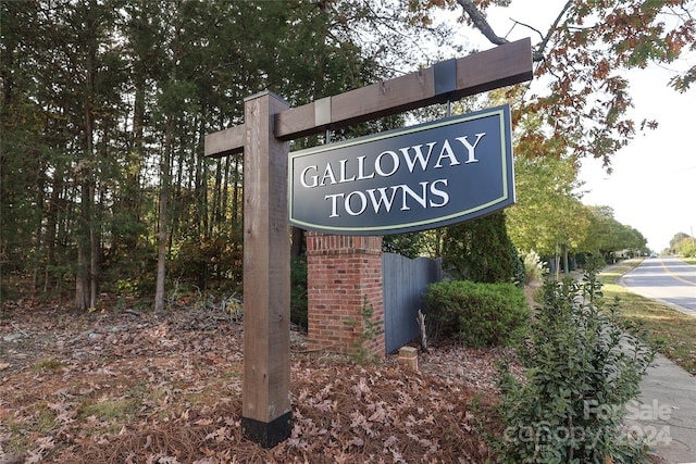 view of community sign