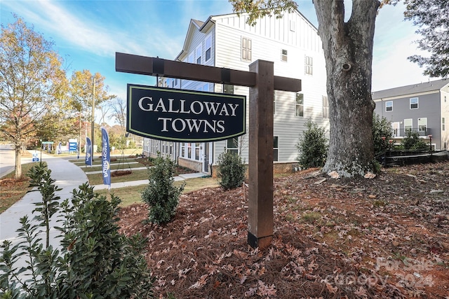 view of community sign