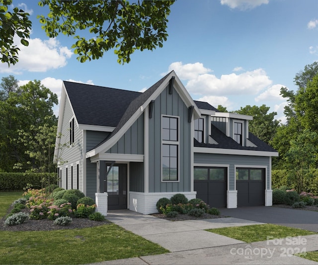 view of front facade with a garage