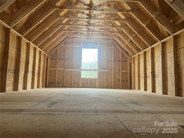 view of attic