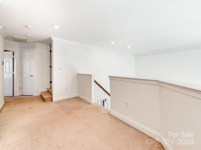 interior space featuring ornamental molding