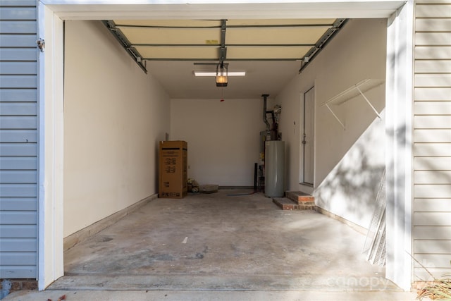 garage with water heater