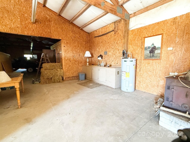 misc room featuring electric water heater