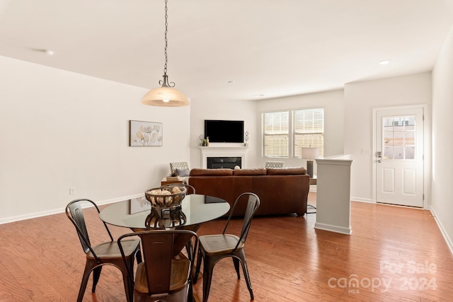 dining room featuring light hardwood / wood-style flooring