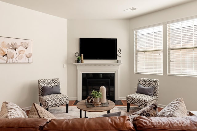 living room featuring hardwood / wood-style flooring