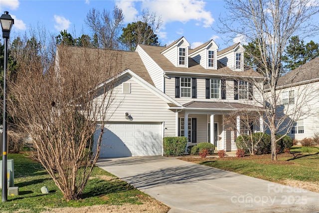 view of front of home featuring a front yard and a porch