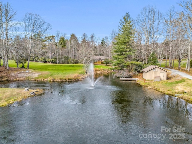 view of water feature