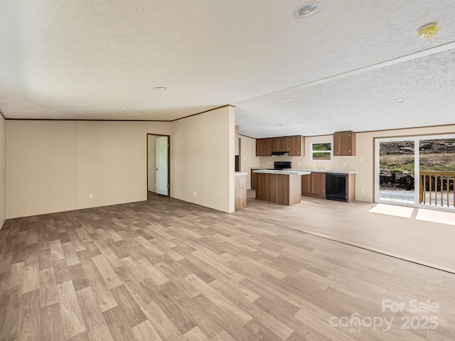 20 Windy Mountain Ln Unit 1, Hendersonville, NC 28792 - unfurnished living room with light wood finished floors and a textured ceiling