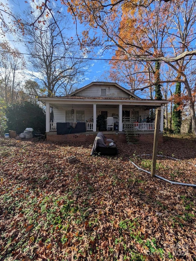 exterior space with a porch