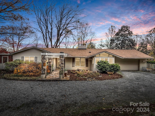 view of ranch-style home