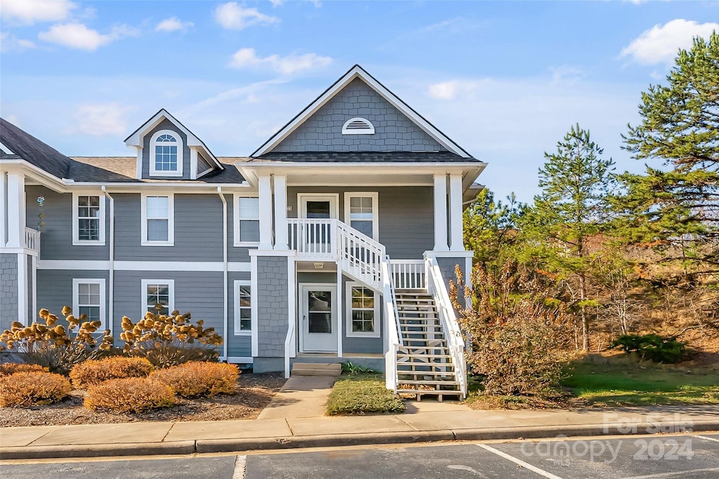 view of front of property with a porch