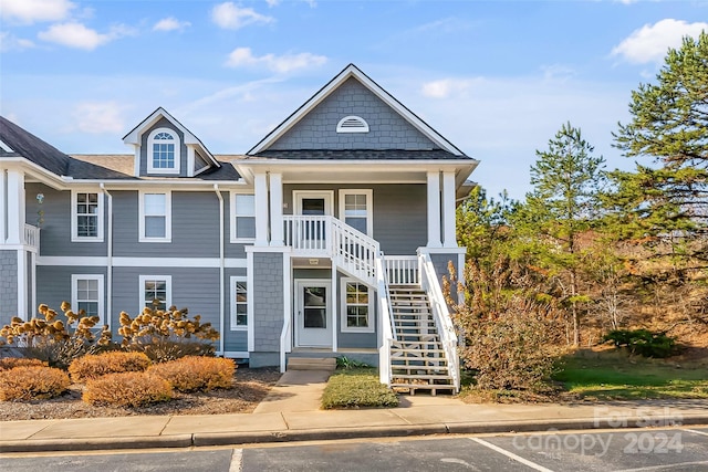 view of front of property with a porch