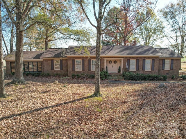 view of single story home