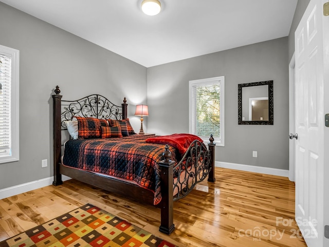 bedroom featuring hardwood / wood-style floors