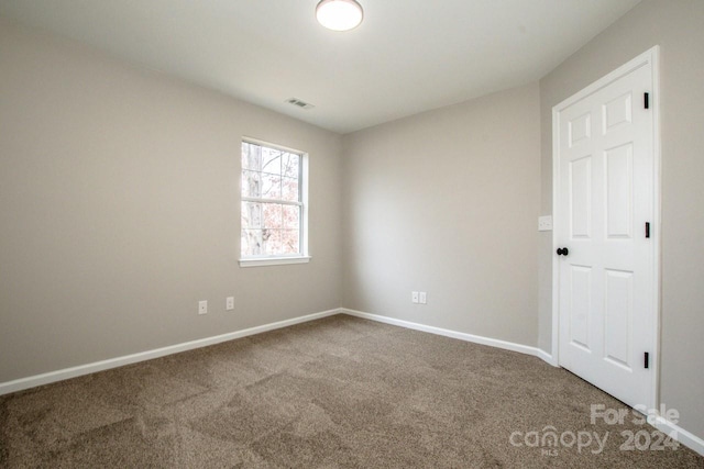 view of carpeted empty room