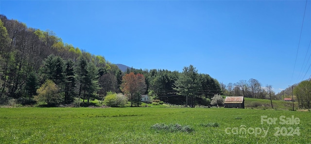 view of yard featuring a rural view