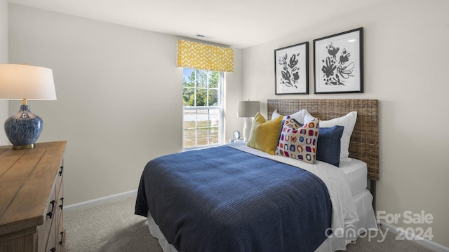 view of carpeted bedroom