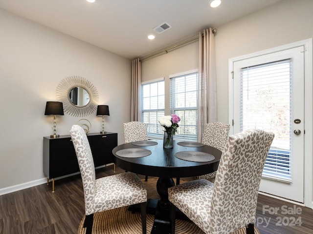 15533 Capps Rd, Charlotte, NC 28278 - dining room featuring wood finished floors and recessed lighting