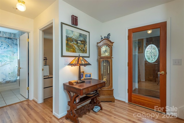 interior space featuring light hardwood / wood-style flooring