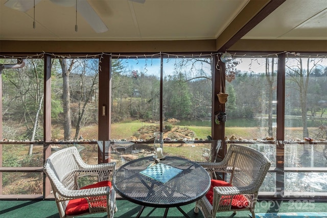 view of sunroom