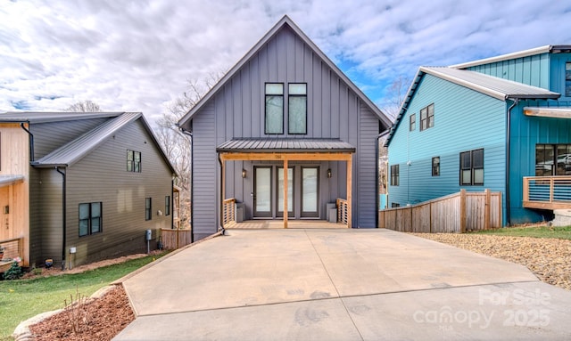 view of modern farmhouse