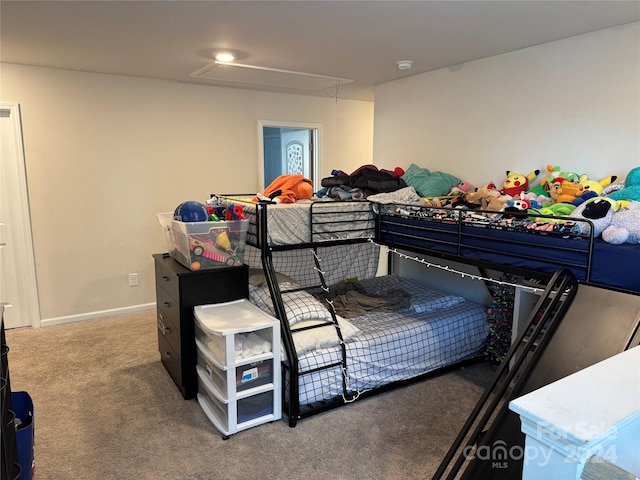 view of carpeted bedroom