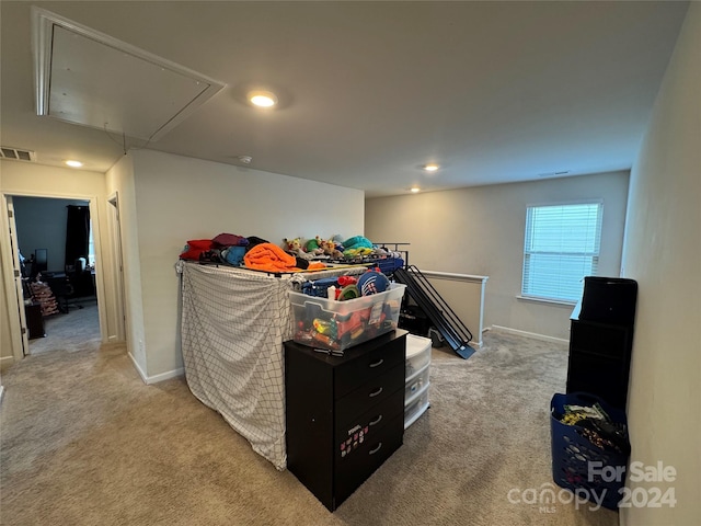 view of carpeted bedroom