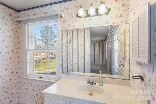 bathroom featuring vanity