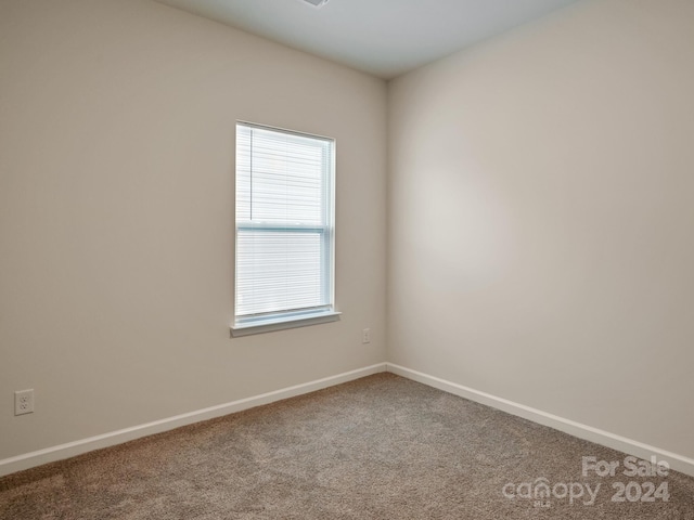 unfurnished room featuring carpet