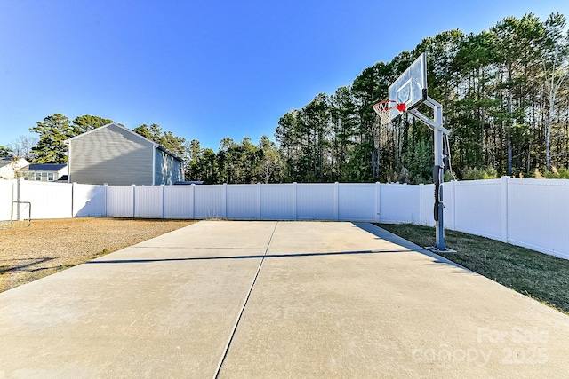 view of basketball court