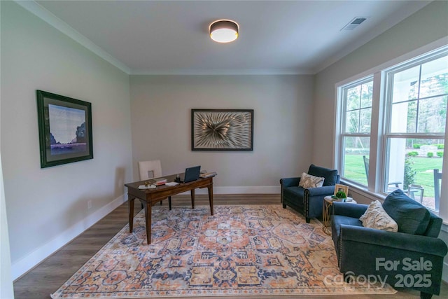 1875 Rock Hill Church Rd Unit 4, Matthews, NC 28104 - office space with ornamental molding and wood finished floors